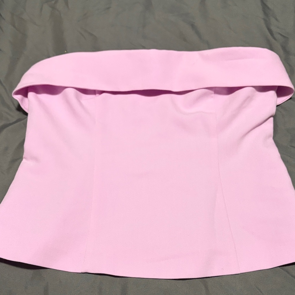 Abercrombie & Fitch Lilac Strapless Fold-Over Top
